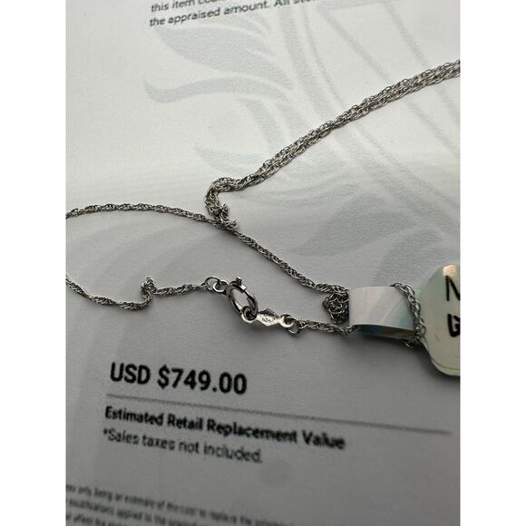 .50 Ct Natural Diamond Heart Shaped Necklace Sterling silver - Picture 5 of 5